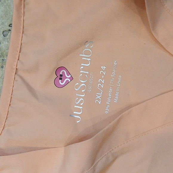 NWT Peach Scrub Set Just Scrubs 2xl - Picture 9 of 9